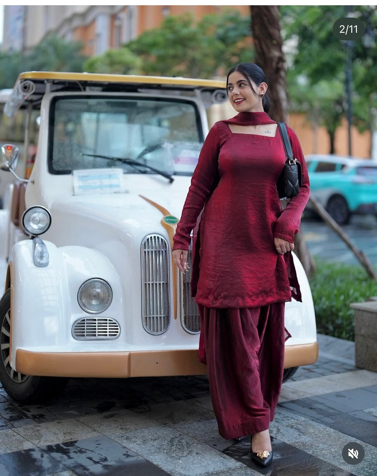 fendi silk stitched farshi salwar suit