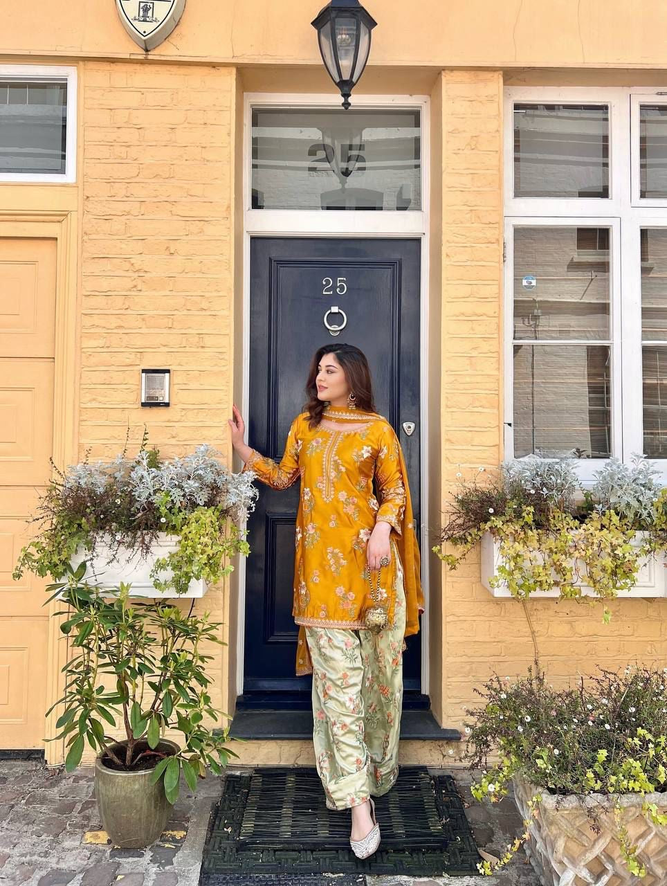 Mustard farshi salwar