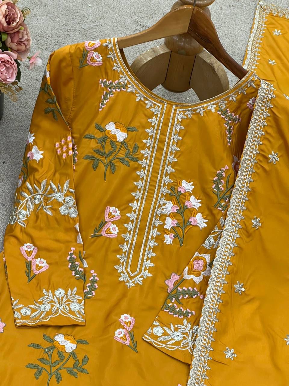 Mustard farshi salwar