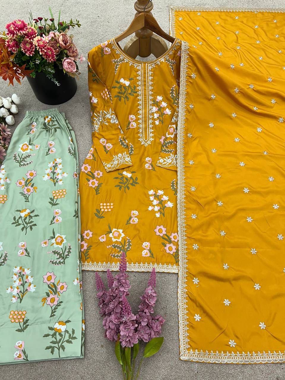 Mustard farshi salwar
