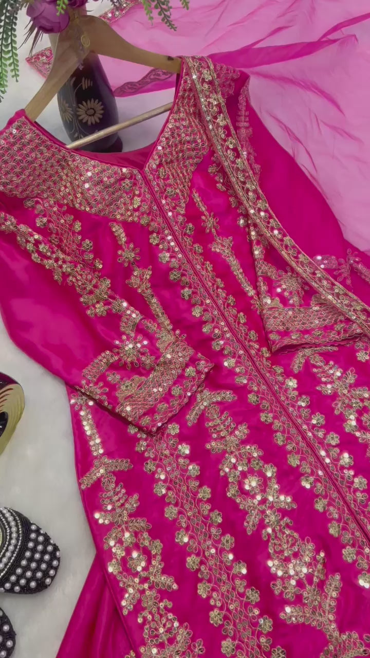 Majenta sharara suit