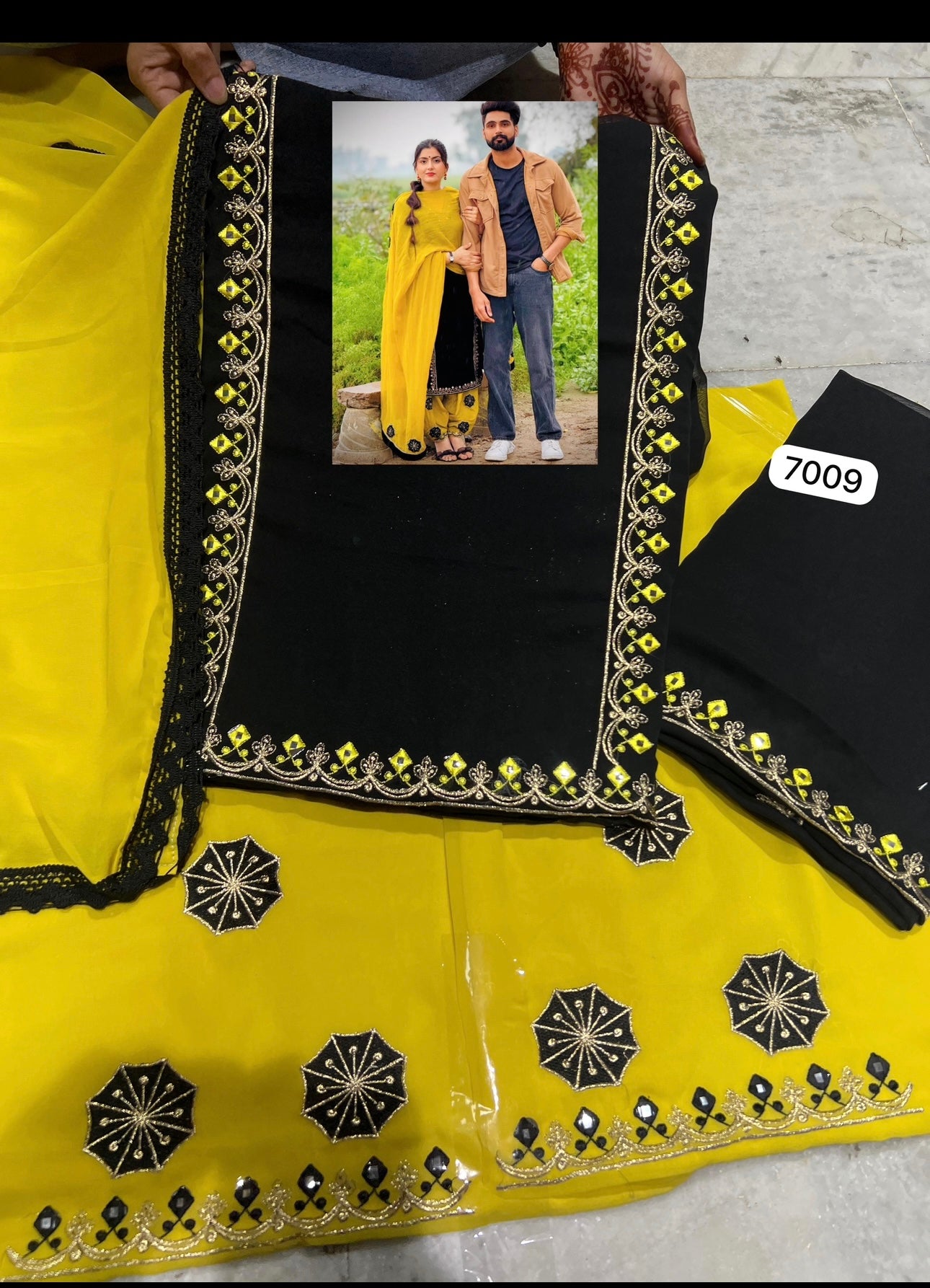 Georgette unstitched suit